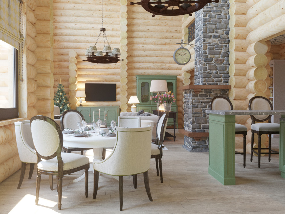 Загородный бревенчатый дом