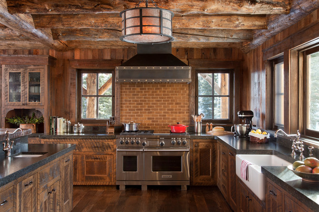 Spanish Peaks Cabin Rustic Kitchen Other By Lohss Construction