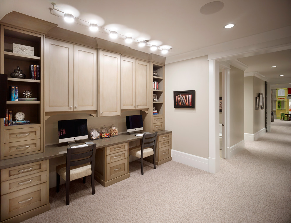Transitional home office in Salt Lake City.