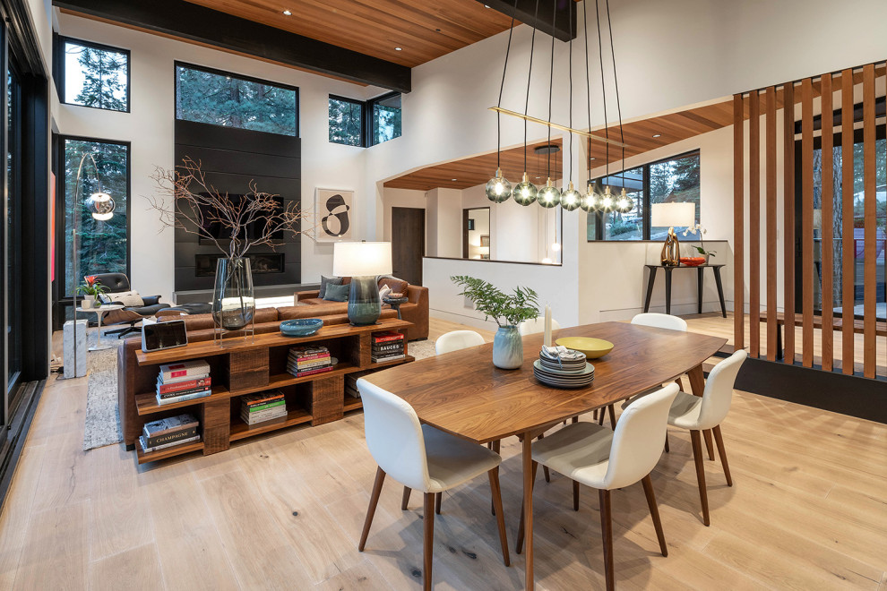 Design ideas for a modern dining room in Sacramento.