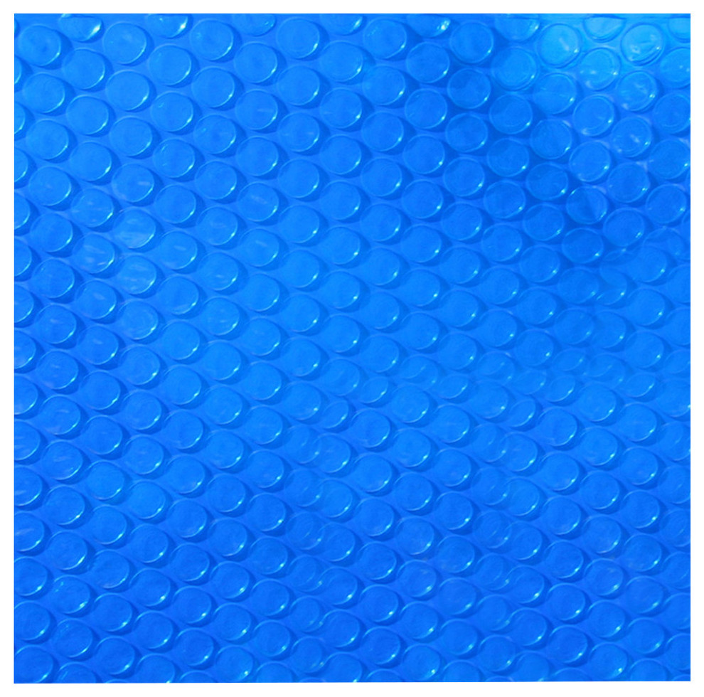 Rectangular Blue 12-mil Solar Blanket for In Ground Pools, 20'x12', 20'l X 12'w