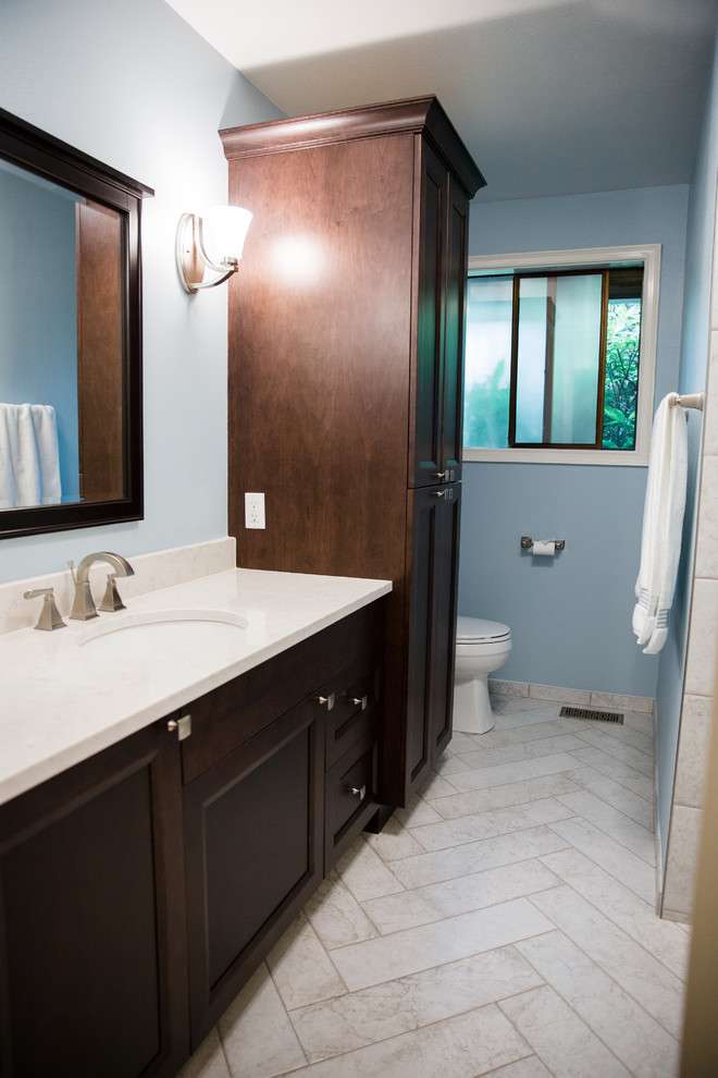 Mid-sized transitional bathroom photo in Seattle
