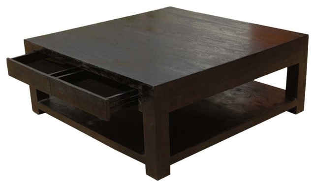 Glencoe Large Square Coffee Table Solid, Wooden Square Coffee Table