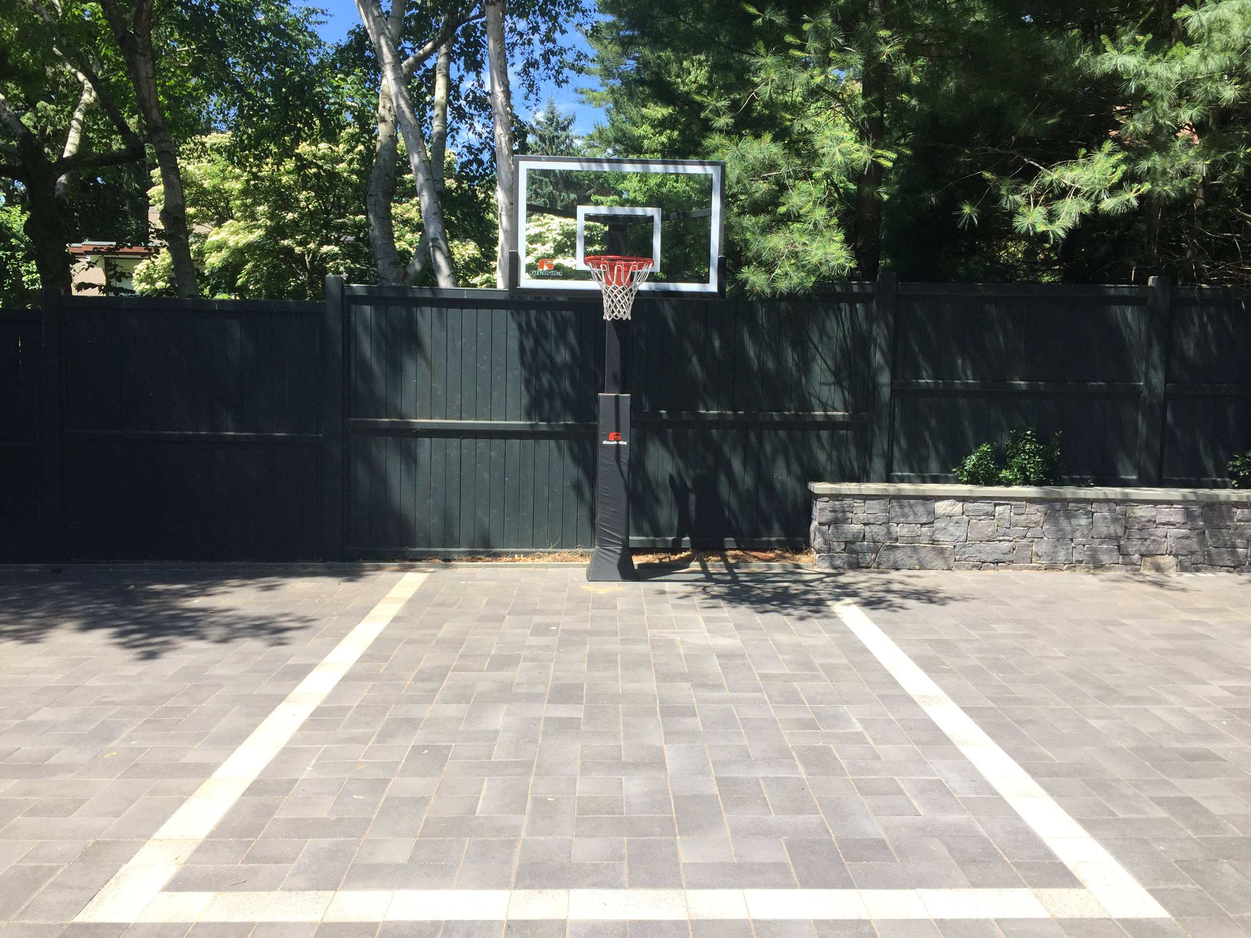 basketball and parking court