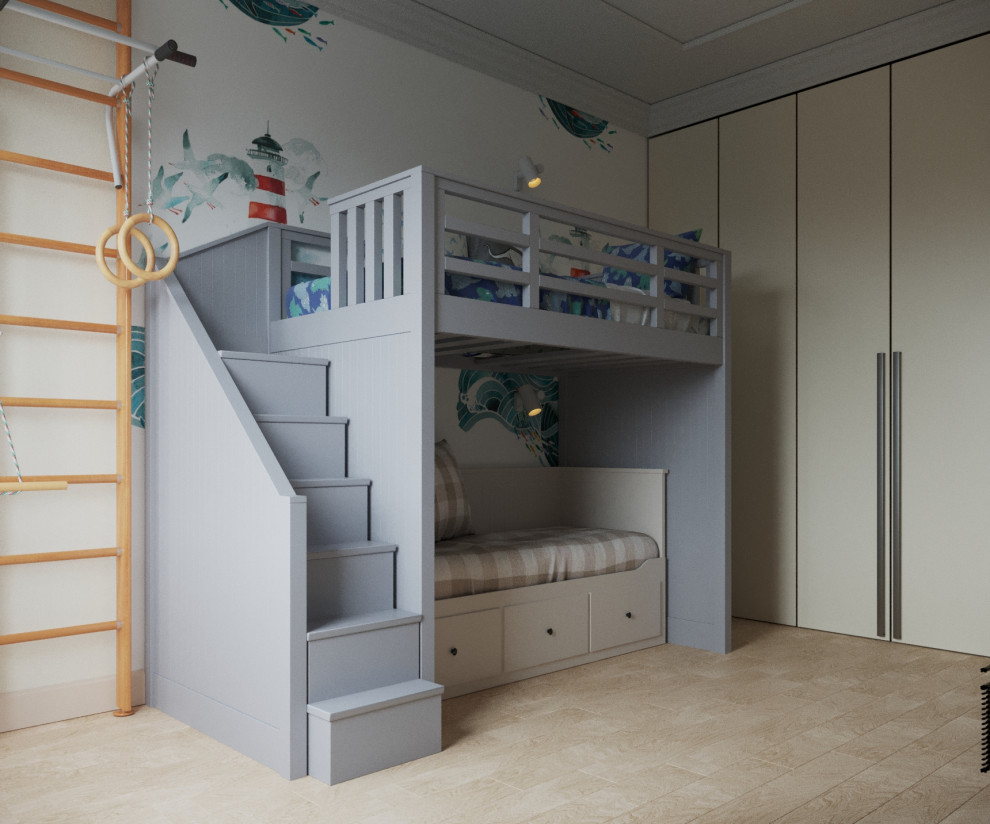 4-к квартира в Москве в пастельных тонах современной классики