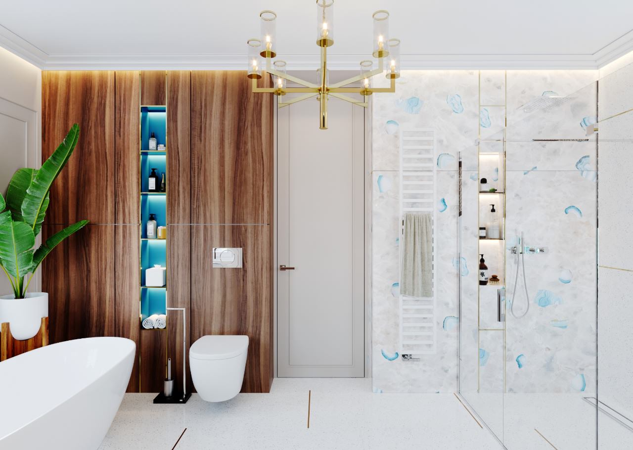 Изысканность загородного дома в смешанном стиле Ар Деко и Американской классики