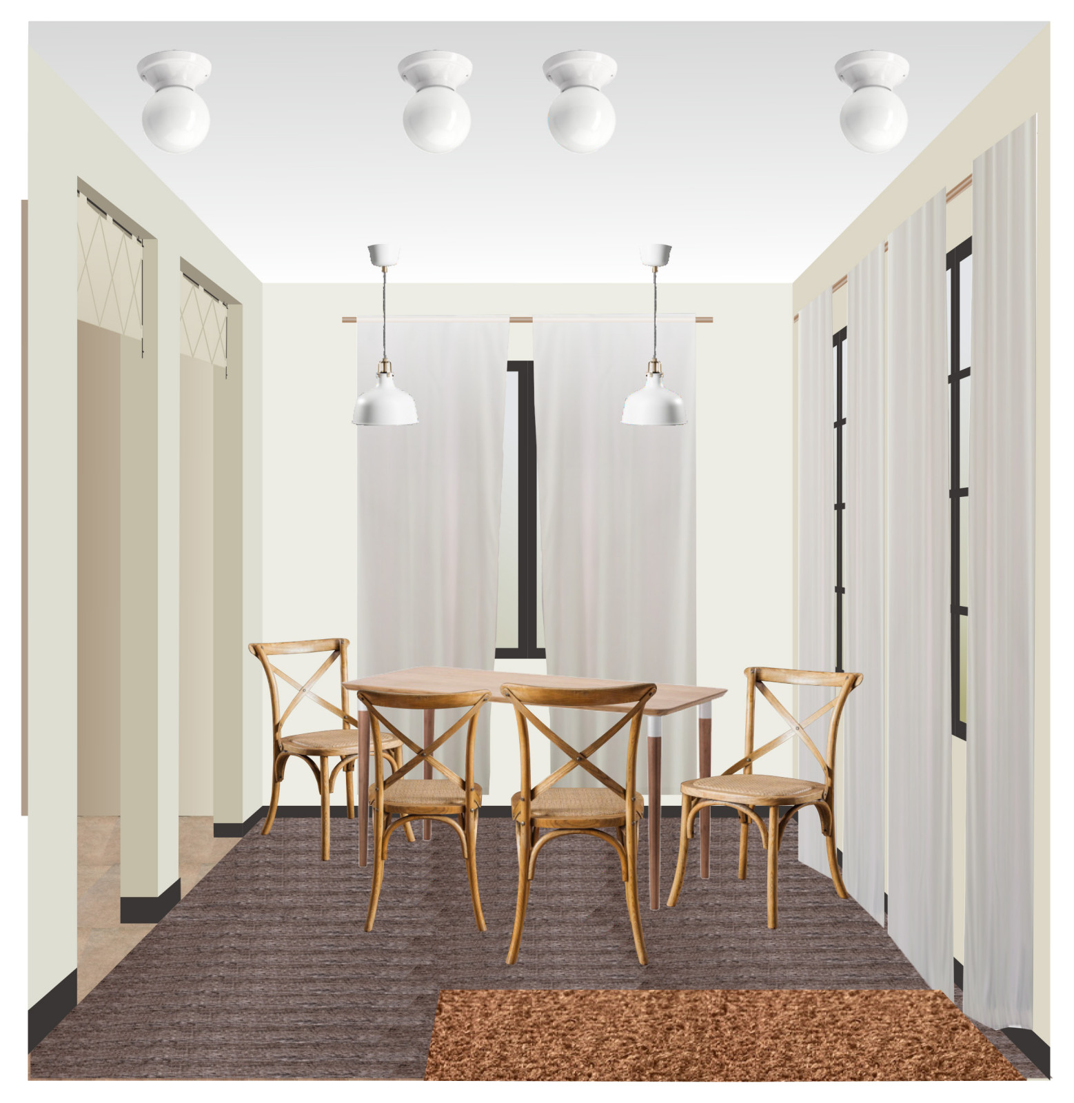 Проект интерьеров загородного дома в ЛО