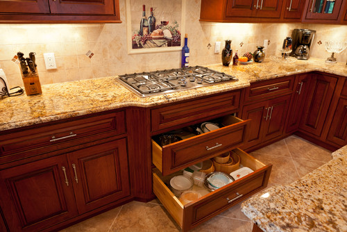 how deep are the drawers under the cooktop?