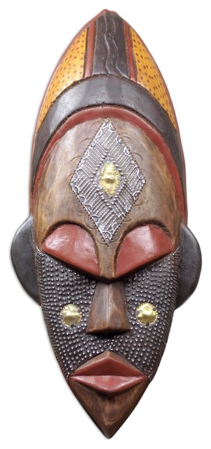 Dan Beauty Ivoirian Wood African Mask, Ghana - Southwestern - Wall ...