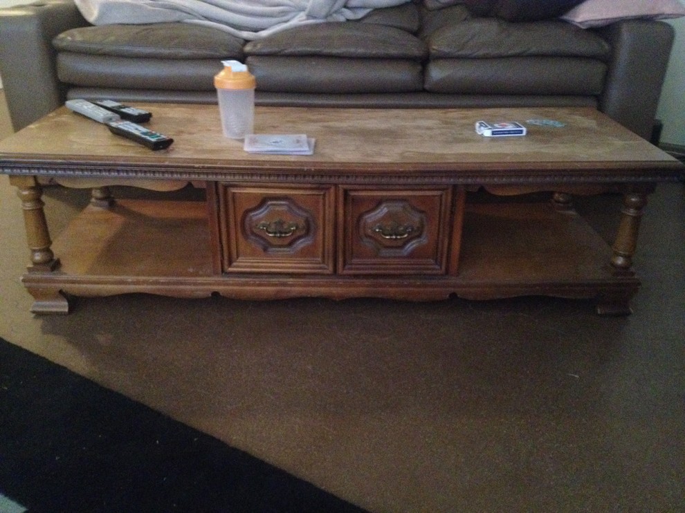 Help refinish coffee table