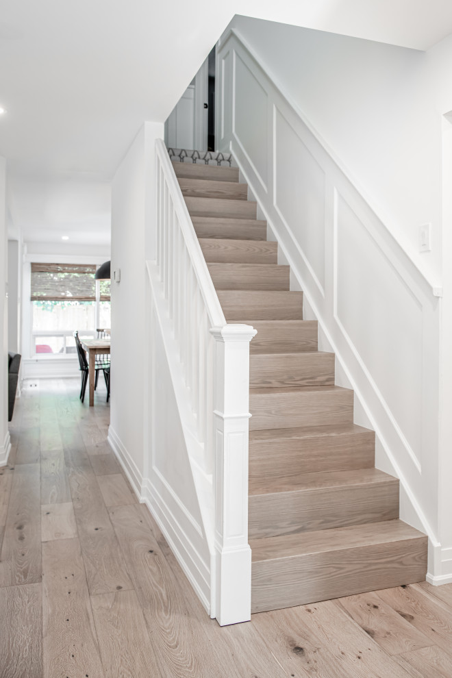 Inspiration for a scandinavian staircase remodel in Toronto