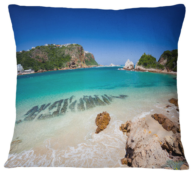 Beautiful Knysna Beach South Africa Seashore Throw Pillow, 16"x16"
