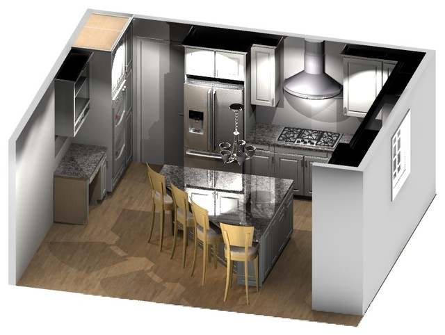Kitchen Makeover transitional-rendering