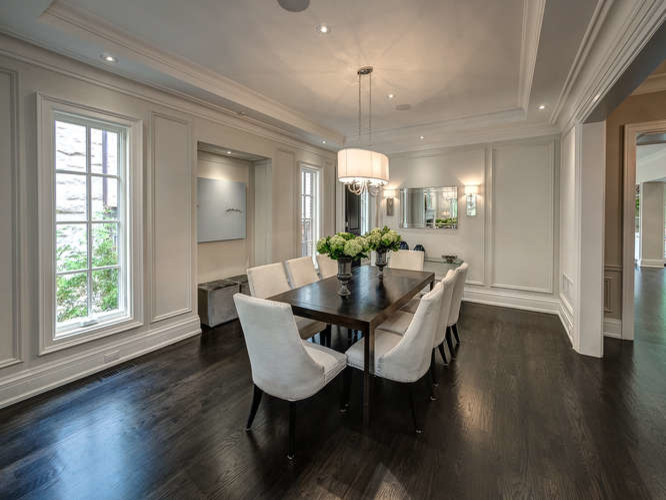 Transitional dining room photo in Toronto