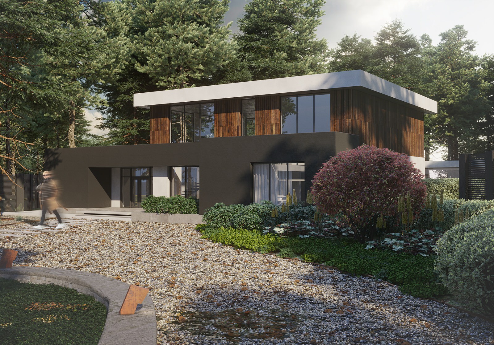 Проект дома и сада вокруг него, в КП Никологорское. М.О.