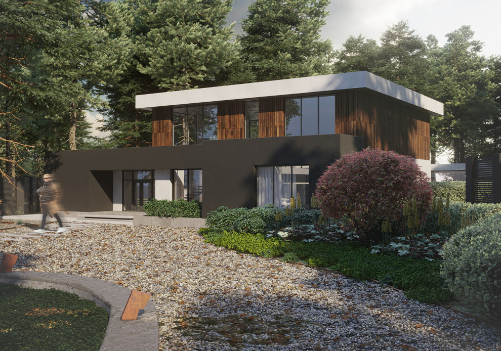 Проект дома и сада вокруг него, в КП Никологорское. М.О.