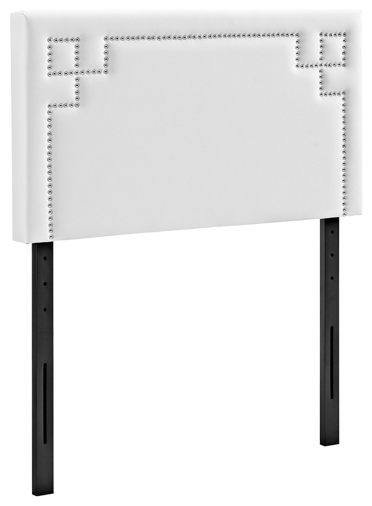 Modway MOD5397BLK Josie Twin Vinyl Headboard, Black Transitional