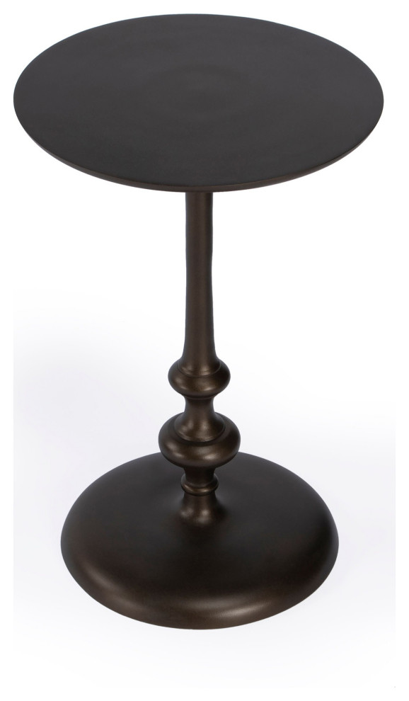 Offex Home Decorative Modern Metal Round Side Table Bronze