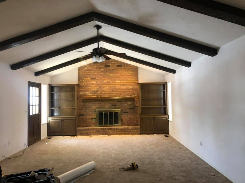 White Painted Brick Fireplace Tampa by Masterpiece Painting and LLC Houzz