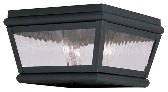 Exeter Charcoal Two-Light Outdoor Ceiling Mount