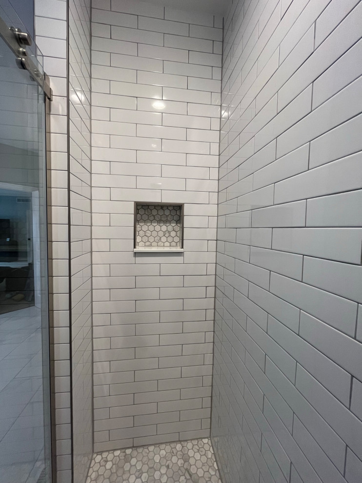Warm and inviting master bath