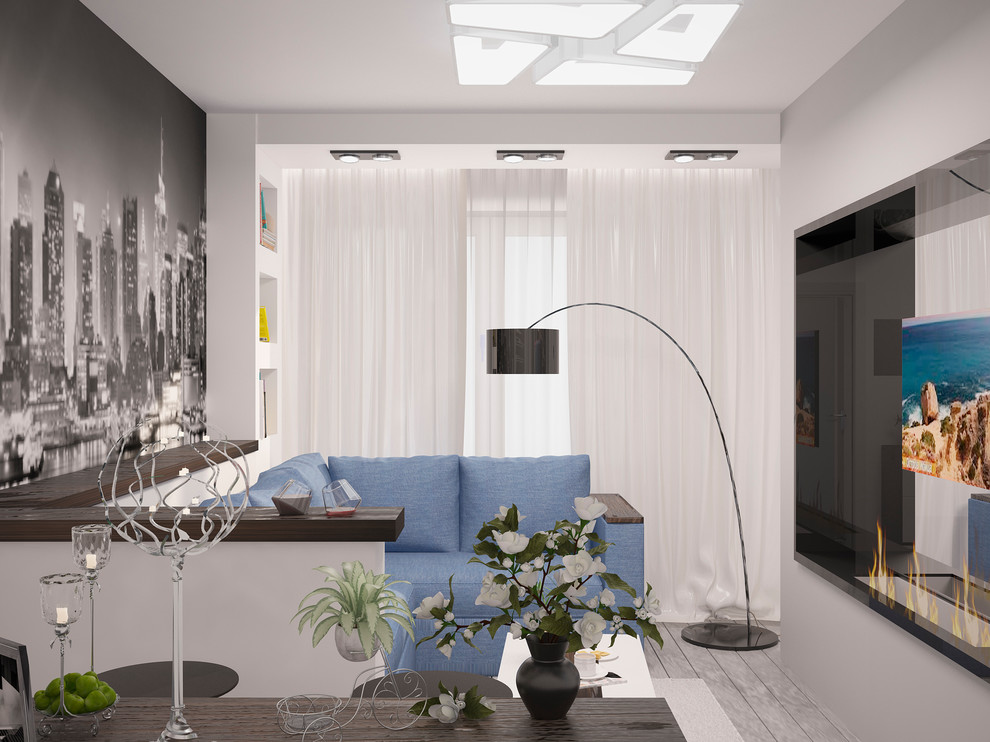 "ЖЕЛАННЫЕ ГОСТИ" 3D проект гостинной в 13,6 м2