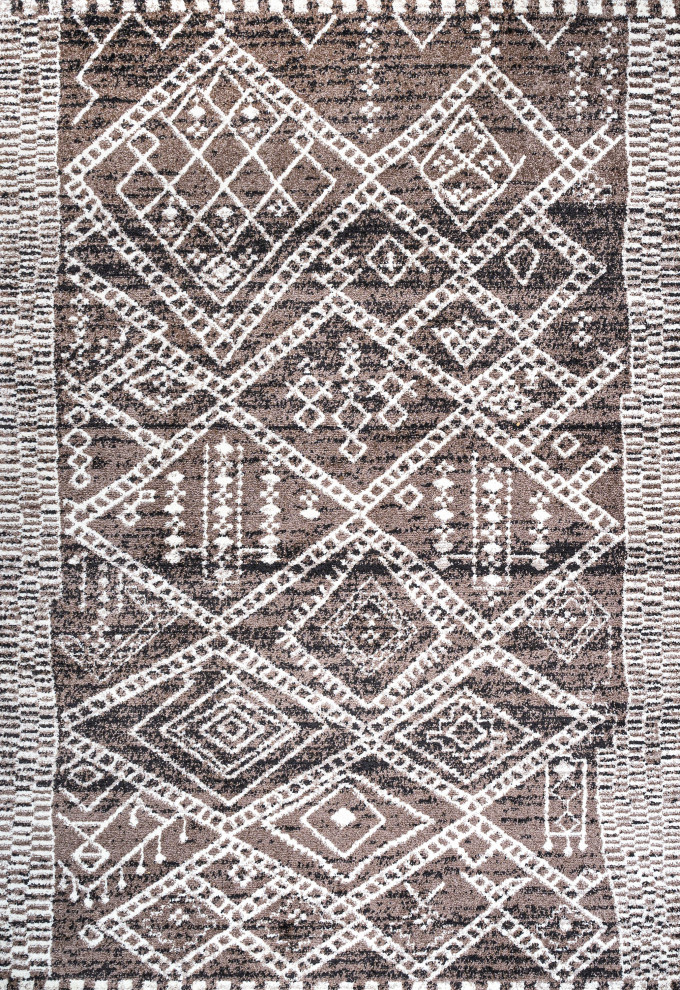Tayri Modern Tribal Geometric Rug, 8'x10' Scandinavian Area Rugs