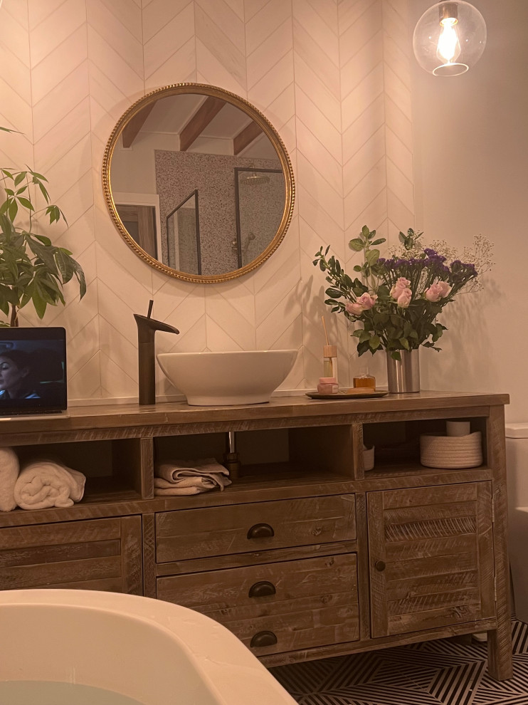 Euro-vintage Master Bath