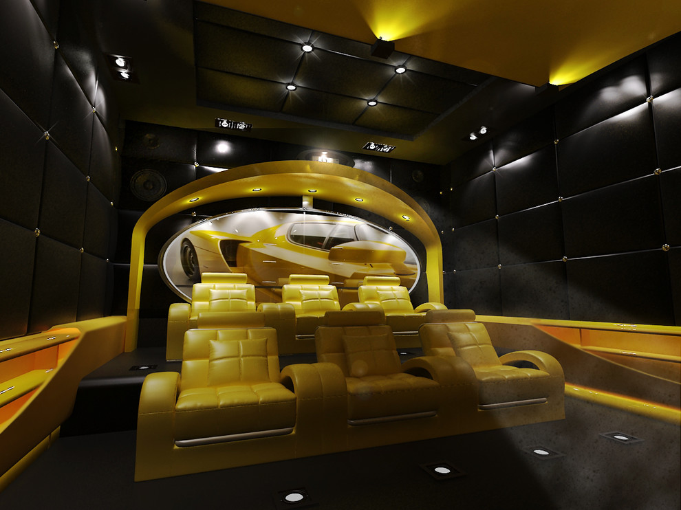 Тематический кинозал в стиле Ferrari 2