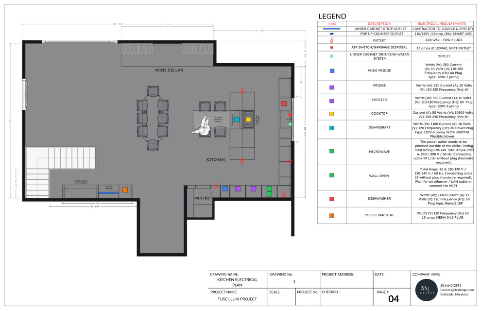 kitchen electrical plan