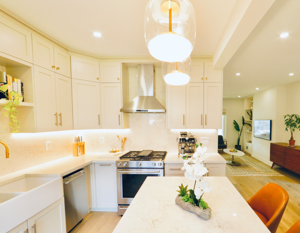 Inspiration for a transitional kitchen remodel in Toronto