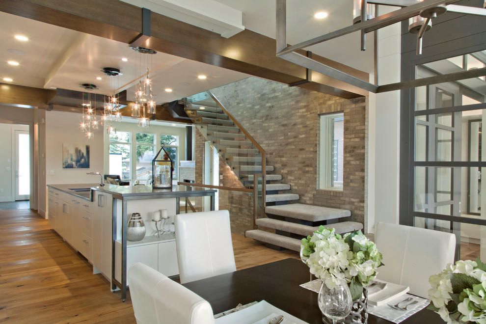 Transitional kitchen photo in Calgary