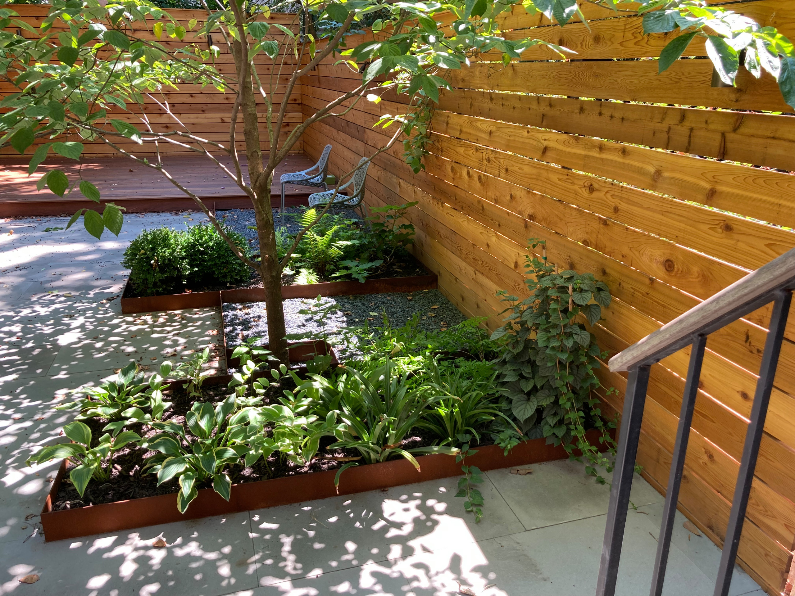 Angular Corten Steel Garden