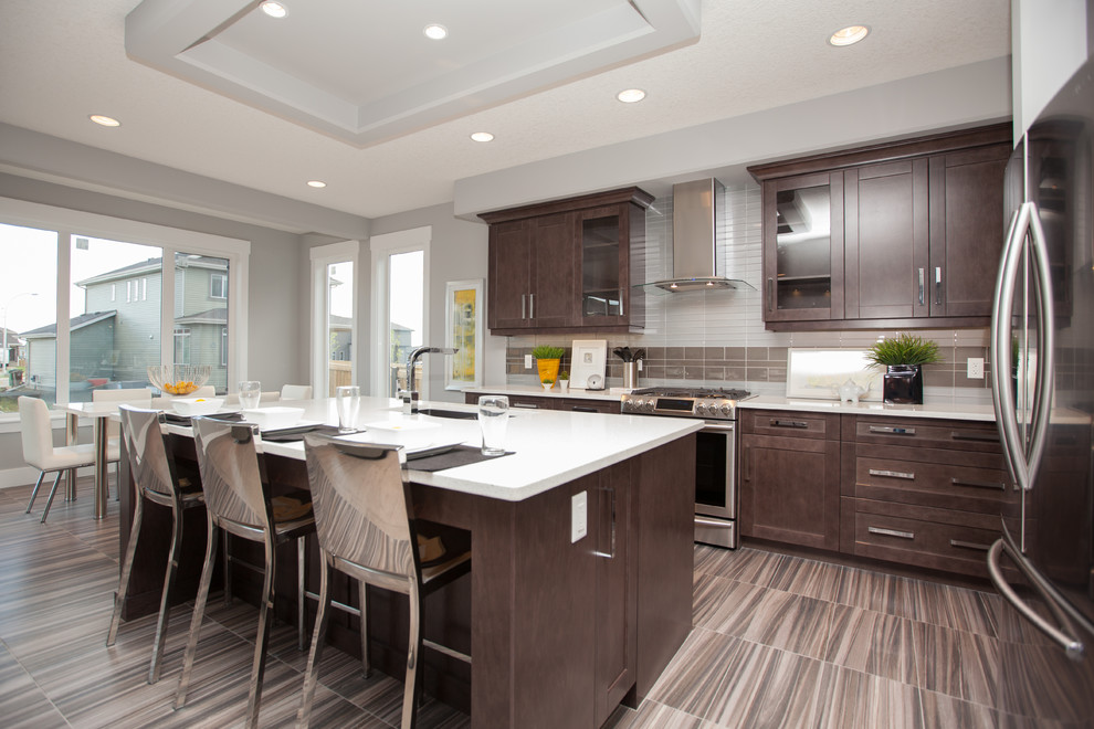 Transitional kitchen photo in Calgary
