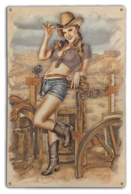 Cowgirl Kayla Revisited, Classic Metal Sign
