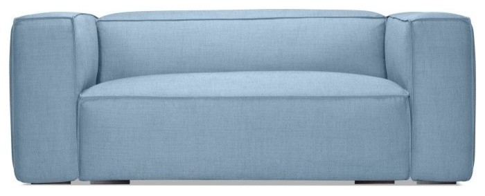 Gray 69" modern sofa
