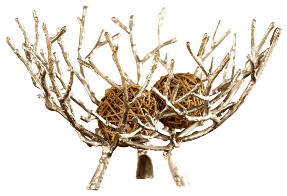 Twig Bowl, Set of 2 Traditional Decorative Bowls by Uber Bazaar