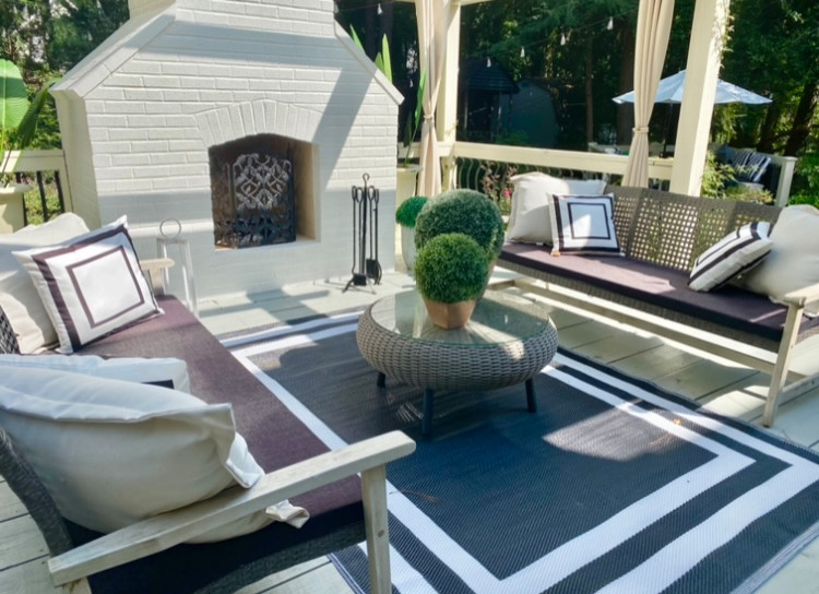 Hot Tub Spa Surround/Patio Pergola with Fireplace