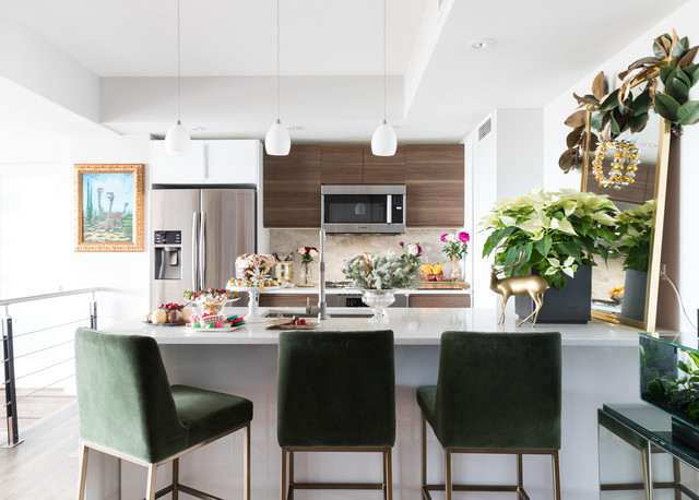 Holiday High Rise Eclectic Kitchen Chicago By
