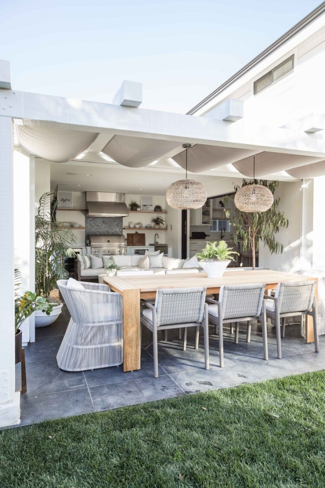 Inspiration for a coastal patio remodel in Orange County