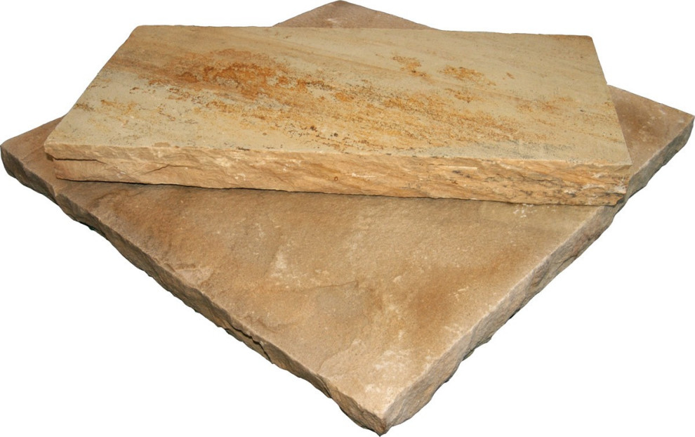 Fossil Rustic Sandstone, 30"x30", 2" Thick Column Cap, 50 Pieces