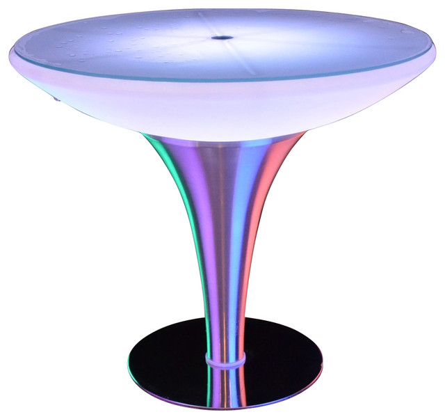 South Beach Led 38 Round Gl Top Table
