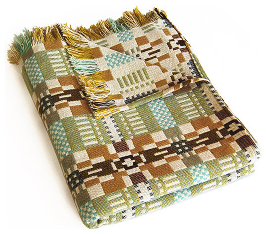 Nos Da Throw/Blanket in Mint by Donna Wilson