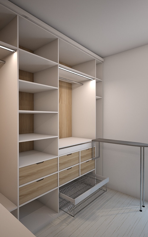 Дизайн проект гардеробной комнаты