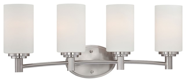 Pittman 4-Light Wall Lamp, Brushed Nickel