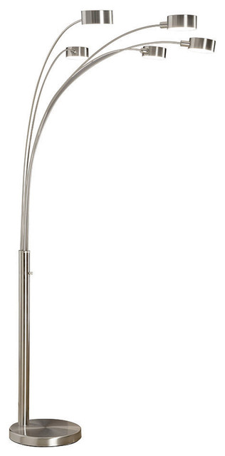 Micah Modern Arched Brushed Steel 88 Floor Lamp With Rotatable Micah Modern Arched Brushed Steel 88 Floor Lamp With Rotatable Shade And Dimmer