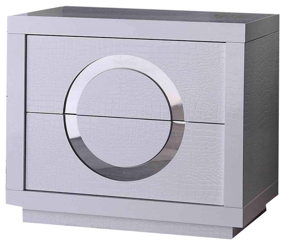 A X Ovidius Modern White Nightstand Contemporary Nightstands And Bedside Tables By Vig Furniture Inc