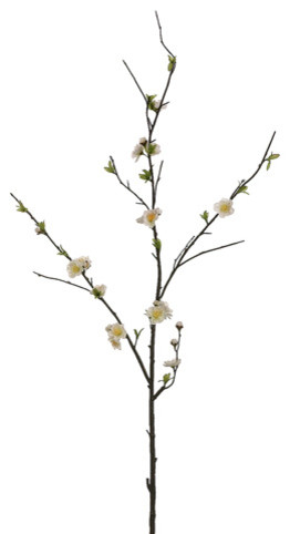 Silk Plants Direct Cherry Blossom, Pack of 12, White