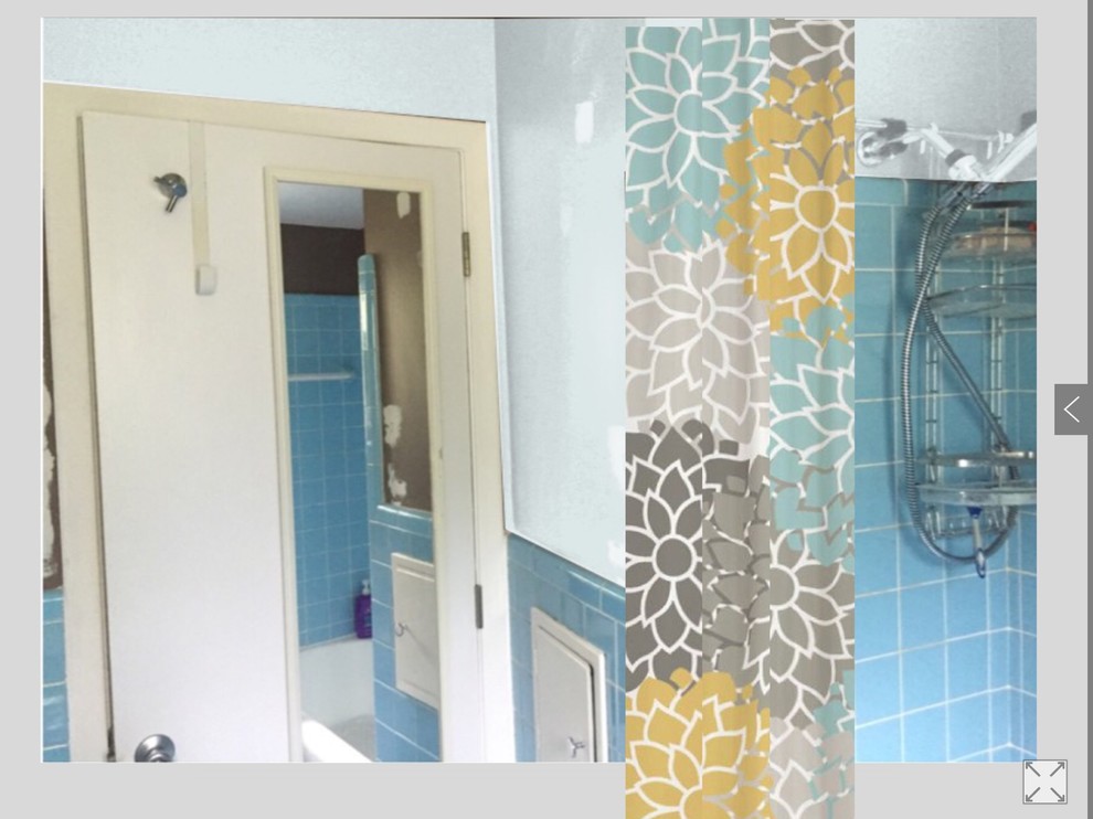 Vintage blue tile in bathroom...what color to paint walls?!