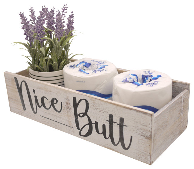 Nice Butt Farmhouse Wooden Bathroom Box